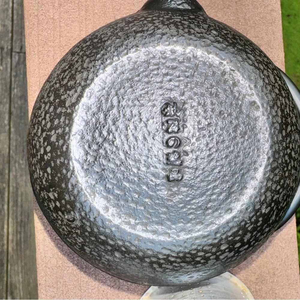 Japanese Cast Iron Arare Hobnail Tetsubin Style Teapot Infuser Black Made Japan
